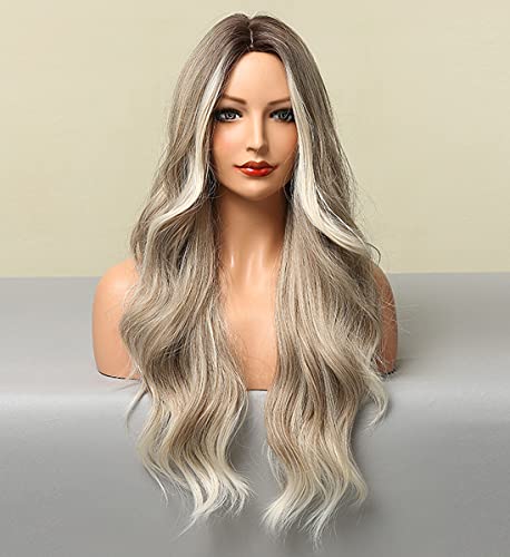 Wavy Silver Platinum Grey Mixed Wig - Image 32