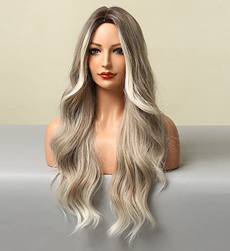 Wavy Silver Platinum Grey Mixed Wig - Image 33