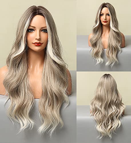 Wavy Silver Platinum Grey Mixed Wig - Image 35