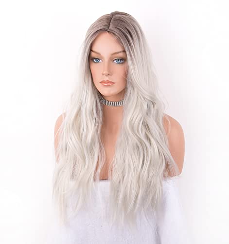 Wavy Silver Platinum Grey Mixed Wig - Image 5