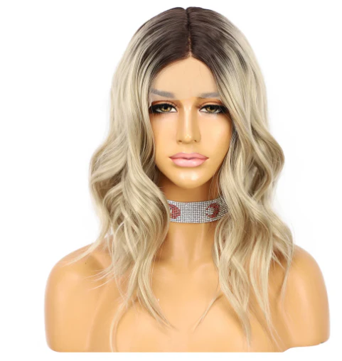 Wavy Synthetic Rooted Ombre Blonde Wig - Image 2