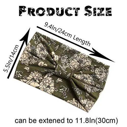 Wide Boho Bandeau Stretch Headbands 3 Pack - Image 15