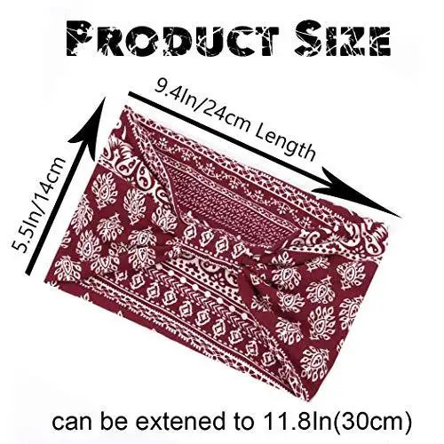 Wide Boho Bandeau Stretch Headbands 3 Pack - Image 18