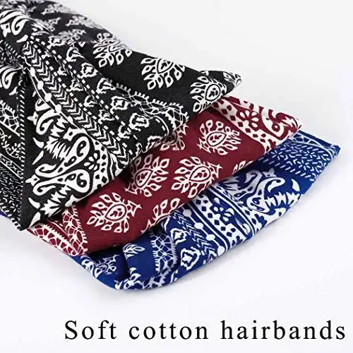 Wide Boho Bandeau Stretch Headbands 3 Pack - Image 22