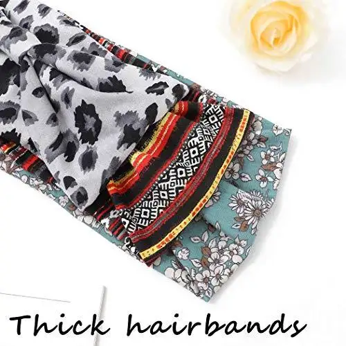 Wide Boho Bandeau Stretch Headbands 3 Pack - Image 26