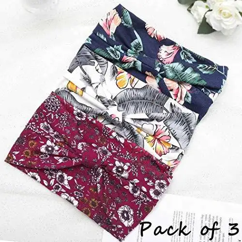 Wide Boho Bandeau Stretch Headbands 3 Pack - Image 3