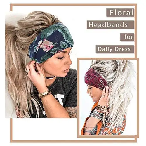 Wide Boho Bandeau Stretch Headbands 3 Pack - Image 5