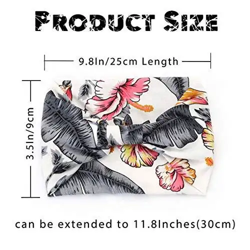 Wide Boho Bandeau Stretch Headbands 3 Pack - Image 8