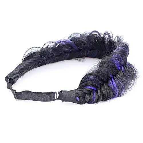Wide Fishtail  Braided Headband Elastic Stretch Hairpiece - Image 12