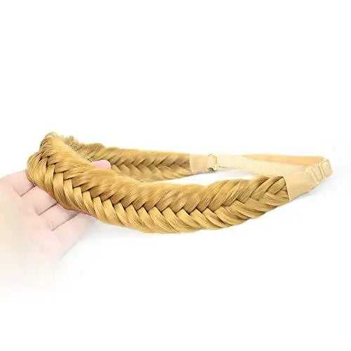 Wide Fishtail  Braided Headband Elastic Stretch Hairpiece - Image 13