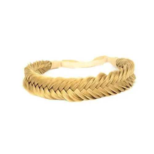 Wide Fishtail  Braided Headband Elastic Stretch Hairpiece - Image 14