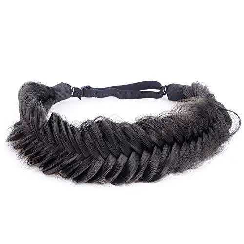 Wide Fishtail  Braided Headband Elastic Stretch Hairpiece - Image 16
