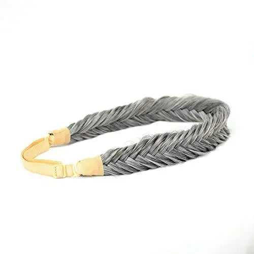 Wide Fishtail  Braided Headband Elastic Stretch Hairpiece - Image 21