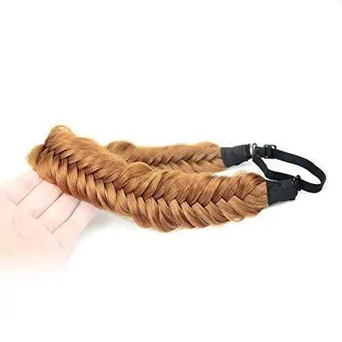 Wide Fishtail  Braided Headband Elastic Stretch Hairpiece - Image 22