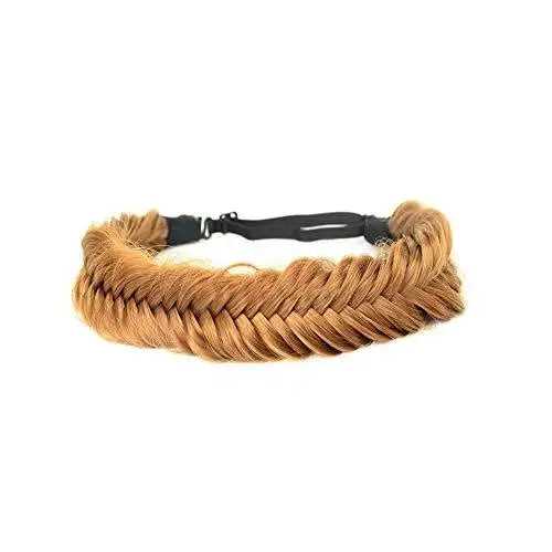 Wide Fishtail  Braided Headband Elastic Stretch Hairpiece - Image 23