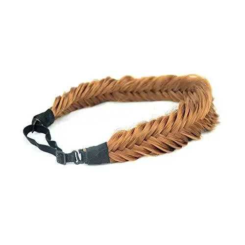 Wide Fishtail  Braided Headband Elastic Stretch Hairpiece - Image 24
