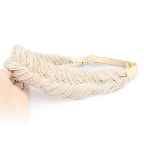 Wide Fishtail  Braided Headband Elastic Stretch Hairpiece - Image 26