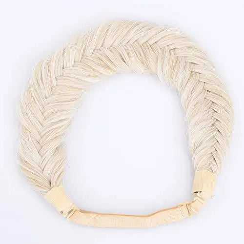 Wide Fishtail  Braided Headband Elastic Stretch Hairpiece - Image 27