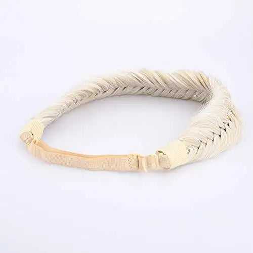 Wide Fishtail  Braided Headband Elastic Stretch Hairpiece - Image 28