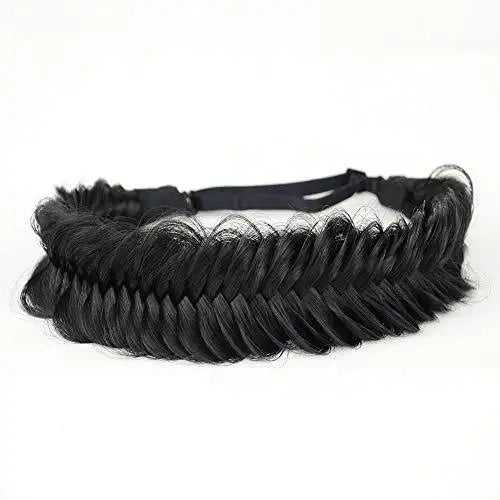 Wide Fishtail  Braided Headband Elastic Stretch Hairpiece - Image 29