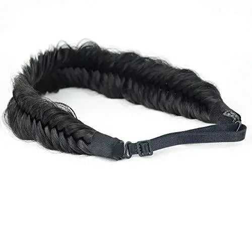 Wide Fishtail  Braided Headband Elastic Stretch Hairpiece - Image 31