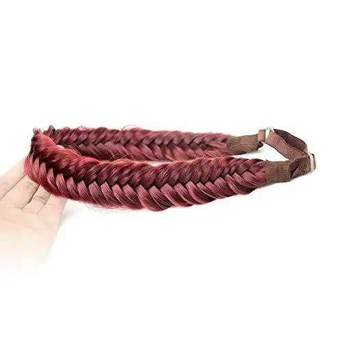 Wide Fishtail  Braided Headband Elastic Stretch Hairpiece - Image 33