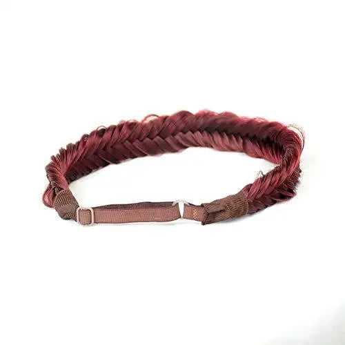 Wide Fishtail  Braided Headband Elastic Stretch Hairpiece - Image 36