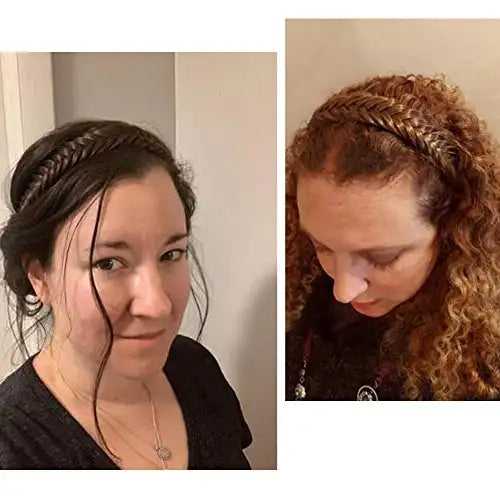Wide Fishtail  Braided Headband Elastic Stretch Hairpiece - Image 4