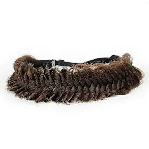 Wide Fishtail  Braided Headband Elastic Stretch Hairpiece - Image 40