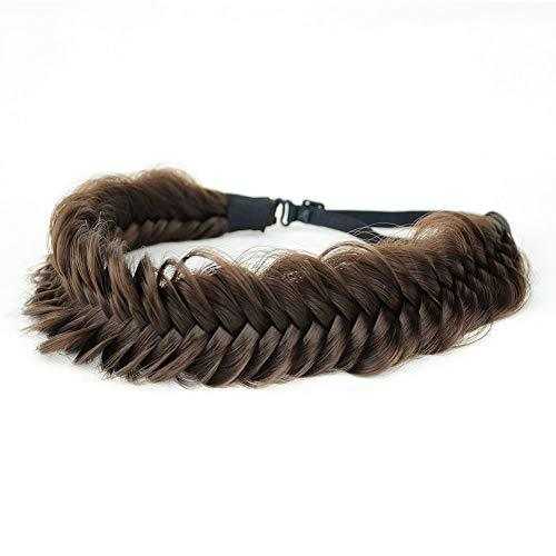 Wide Fishtail  Braided Headband Elastic Stretch Hairpiece - Image 43