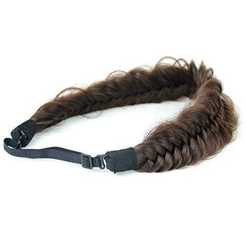 Wide Fishtail  Braided Headband Elastic Stretch Hairpiece - Image 44