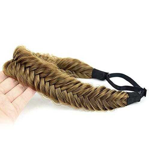 Wide Fishtail  Braided Headband Elastic Stretch Hairpiece - Image 46