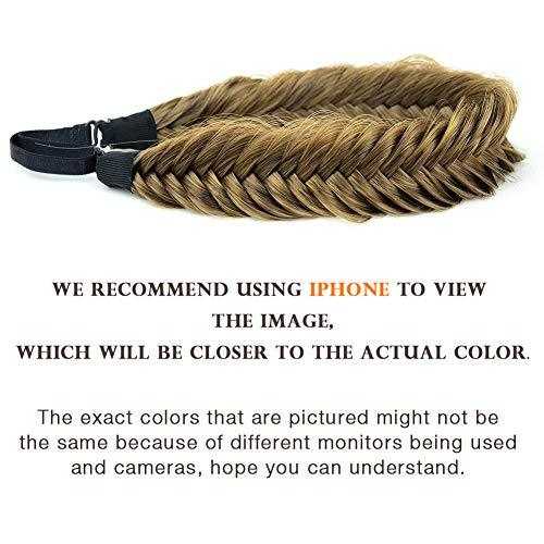 Wide Fishtail  Braided Headband Elastic Stretch Hairpiece - Image 47