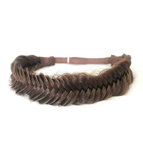 Wide Fishtail  Braided Headband Elastic Stretch Hairpiece - Image 52