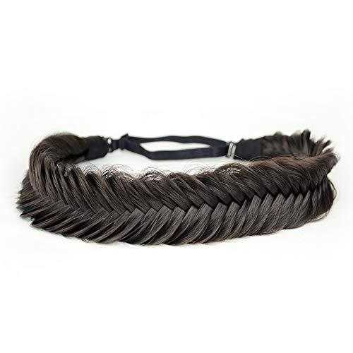 Wide Fishtail  Braided Headband Elastic Stretch Hairpiece - Image 57