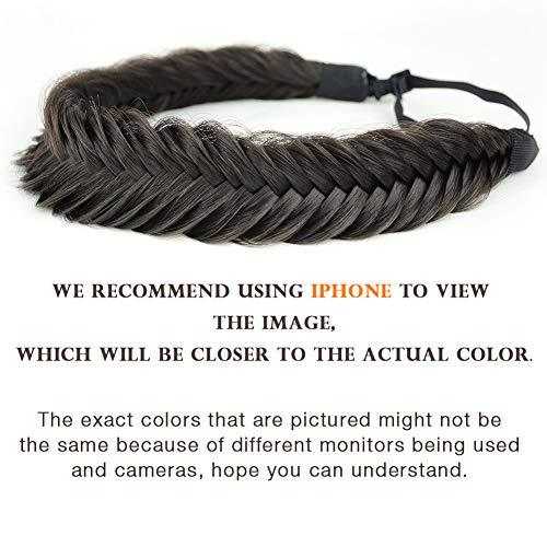 Wide Fishtail  Braided Headband Elastic Stretch Hairpiece - Image 59