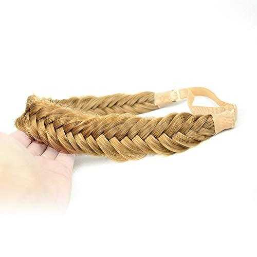 Wide Fishtail  Braided Headband Elastic Stretch Hairpiece - Image 61