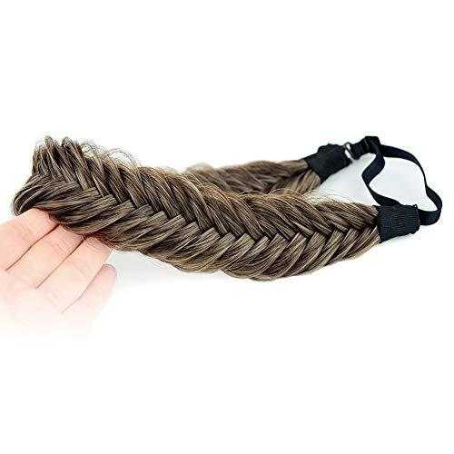 Wide Fishtail  Braided Headband Elastic Stretch Hairpiece - Image 66