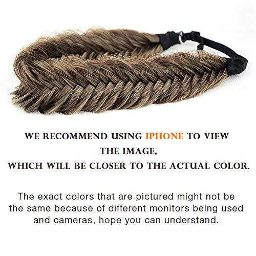 Wide Fishtail  Braided Headband Elastic Stretch Hairpiece - Image 67