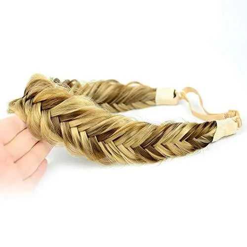 Wide Fishtail  Braided Headband Elastic Stretch Hairpiece - Image 7
