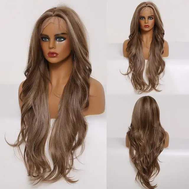Wig Style -AO 332 - Long Rooted Ombre Lace Front Synthetic Wig - Image 5